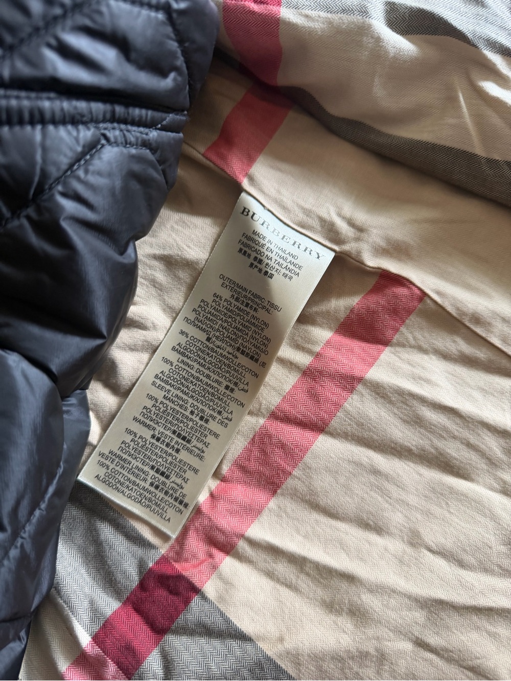 Burberry Black Trench Coat with Quilted Detachable Vest - Picture 9 of 11